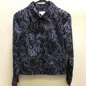 Charter Club Petite P/P Blue Shirt Jacket Shacket –  Excellent Condition